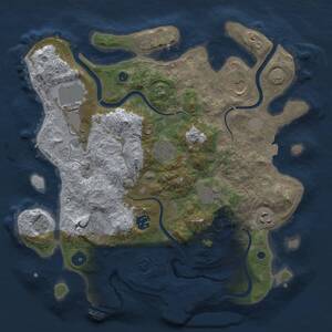Thumbnail Rust Map: Procedural Map, Size: 3500, Seed: 1052137547, 14 Monuments