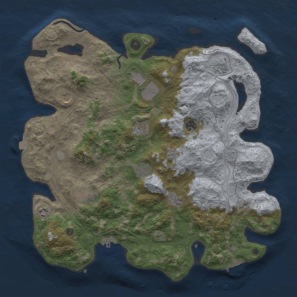 Rust Map: Procedural Map, Size: 4250, Seed: 815869239, 18 Monuments