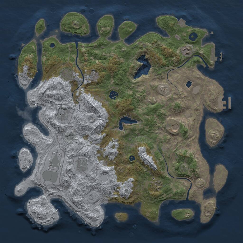 Rust Map: Procedural Map, Size: 4250, Seed: 1831933651, 15 Monuments