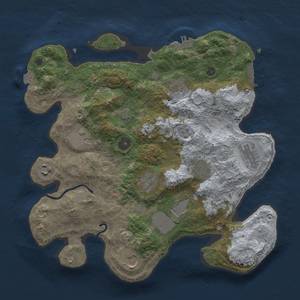 Thumbnail Rust Map: Procedural Map, Size: 3500, Seed: 21246754, 17 Monuments