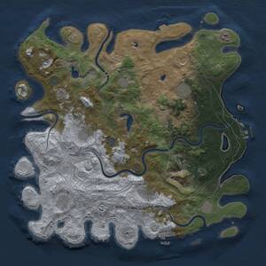 Thumbnail Rust Map: Procedural Map, Size: 4500, Seed: 165, 19 Monuments
