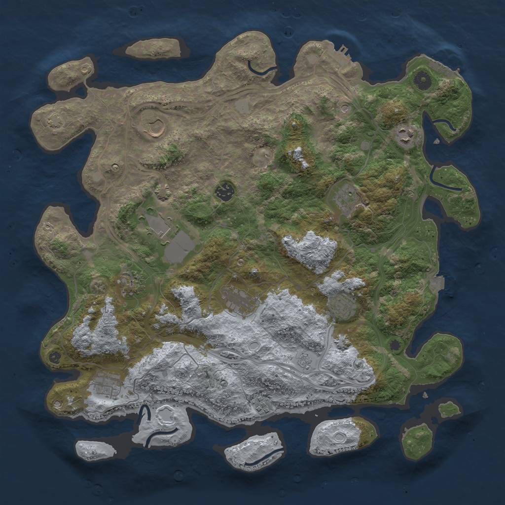 Rust Map: Procedural Map, Size: 4250, Seed: 1636625605, 18 Monuments