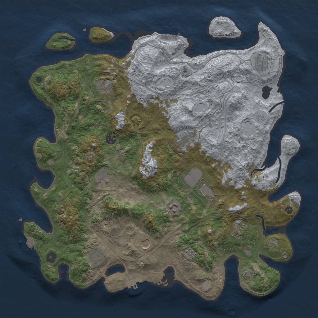 Rust Map: Procedural Map, Size: 4500, Seed: 26832, 19 Monuments