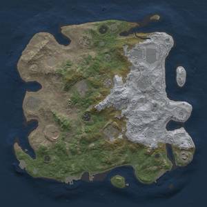 Thumbnail Rust Map: Procedural Map, Size: 3700, Seed: 524795644, 18 Monuments