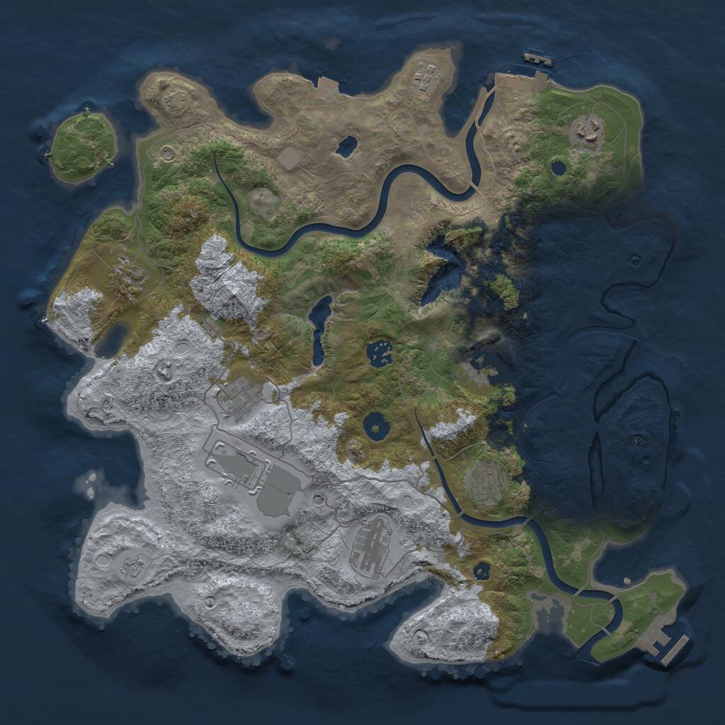 Rust Map: Procedural Map, Size: 4000, Seed: 1897685291, 15 Monuments