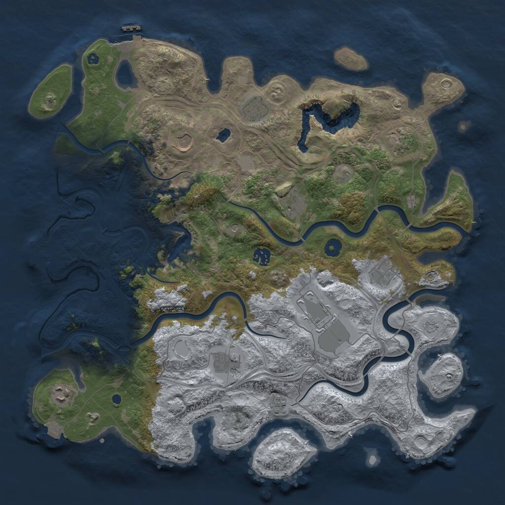 Rust Map: Procedural Map, Size: 4250, Seed: 1979688394, 16 Monuments
