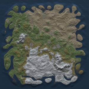 Thumbnail Rust Map: Procedural Map, Size: 5500, Seed: 2053, 19 Monuments