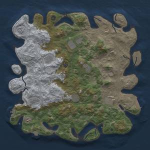 Thumbnail Rust Map: Procedural Map, Size: 4500, Seed: 2040193564, 19 Monuments