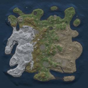 Thumbnail Rust Map: Procedural Map, Size: 3700, Seed: 1969676685, 17 Monuments