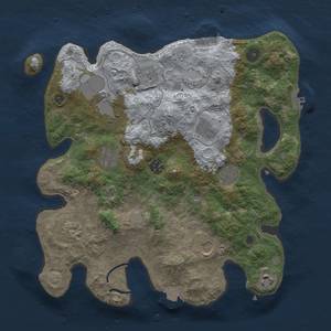 Thumbnail Rust Map: Procedural Map, Size: 3500, Seed: 128919496, 18 Monuments