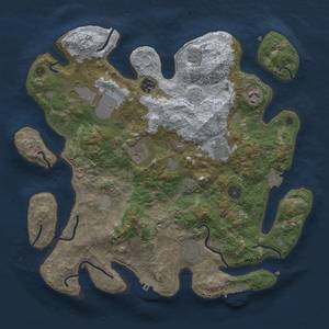 Thumbnail Rust Map: Procedural Map, Size: 3600, Seed: 1815503586, 15 Monuments