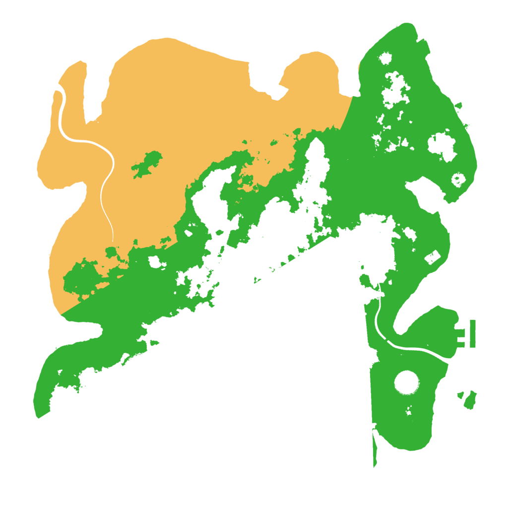 Biome Rust Map: Procedural Map, Size: 3700, Seed: 91651413