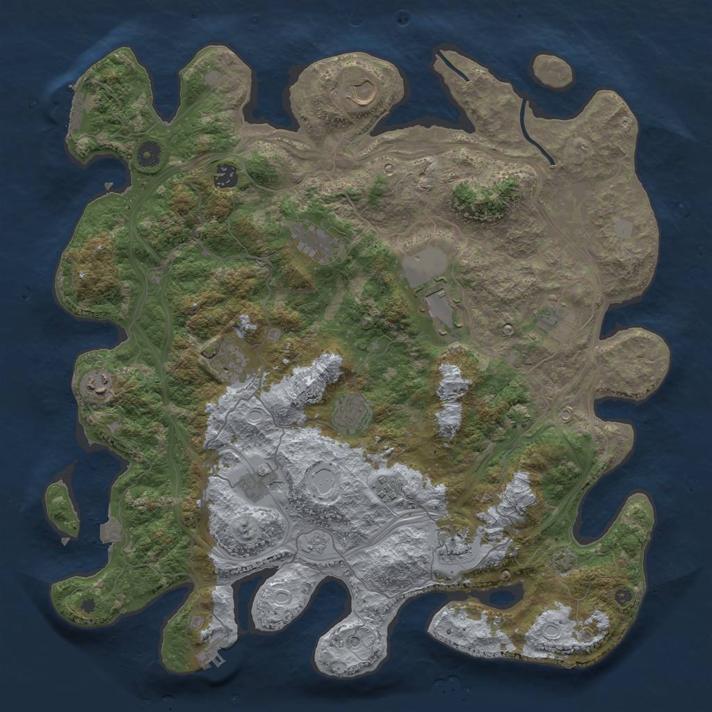Rust Map: Procedural Map, Size: 4250, Seed: 552184796, 19 Monuments