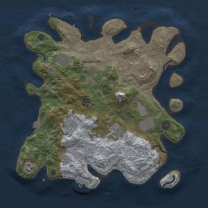 Thumbnail Rust Map: Procedural Map, Size: 3500, Seed: 88841, 16 Monuments