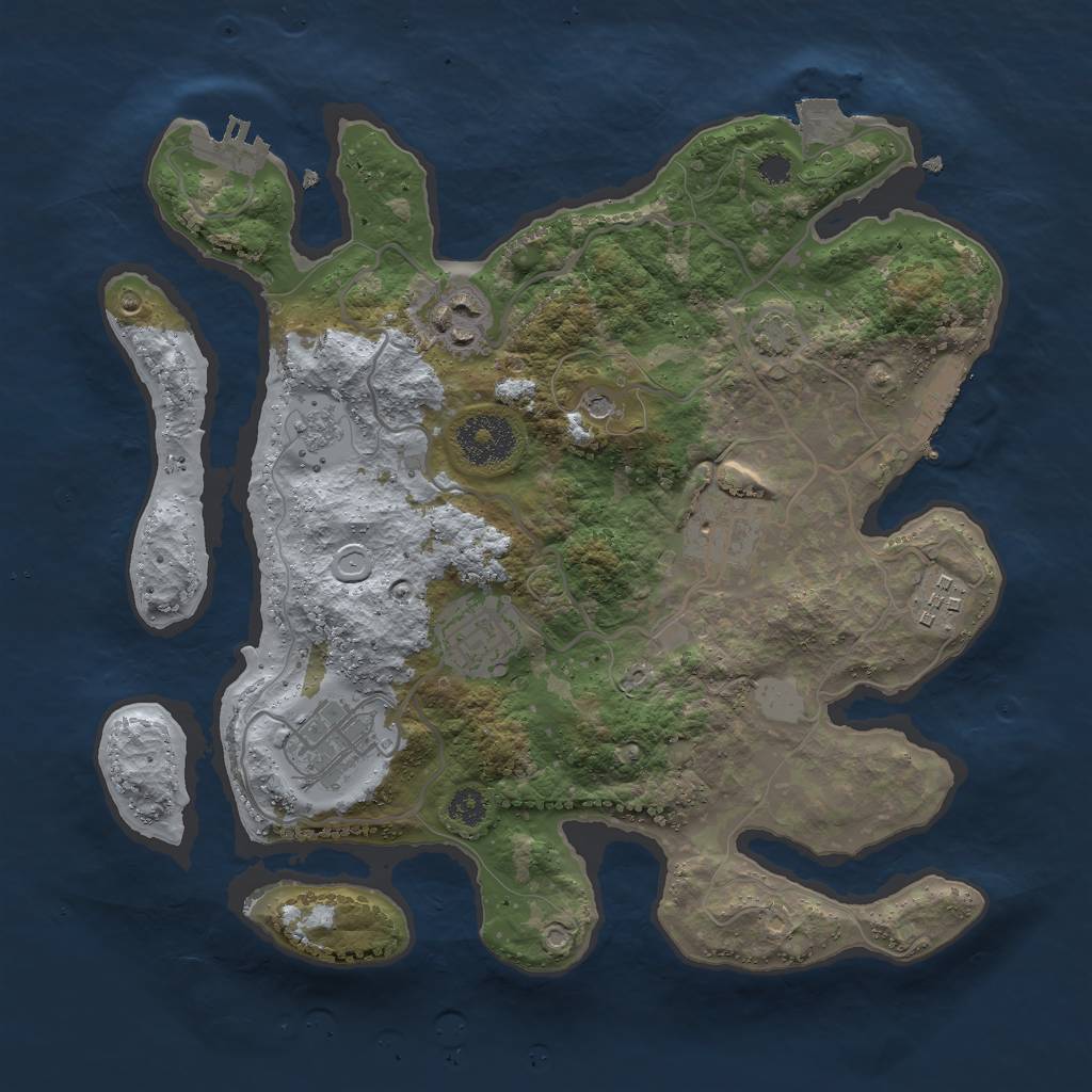 Rust Map: Procedural Map, Size: 3000, Seed: 15946, 13 Monuments