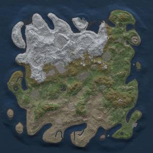 Thumbnail Rust Map: Procedural Map, Size: 4000, Seed: 674873099, 17 Monuments