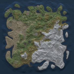 Thumbnail Rust Map: Procedural Map, Size: 4500, Seed: 17686161, 18 Monuments