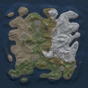 Thumbnail Rust Map: Procedural Map, Size: 3500, Seed: 232334592, 17 Monuments