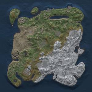 Thumbnail Rust Map: Procedural Map, Size: 3700, Seed: 640323930, 17 Monuments