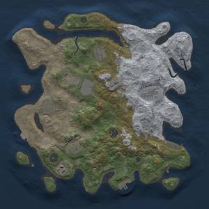 Thumbnail Rust Map: Procedural Map, Size: 3500, Seed: 892377796, 16 Monuments