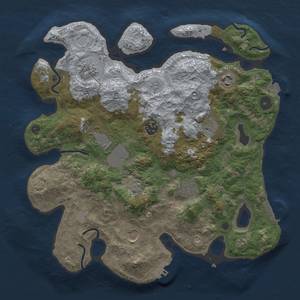 Thumbnail Rust Map: Procedural Map, Size: 3500, Seed: 164167318, 16 Monuments