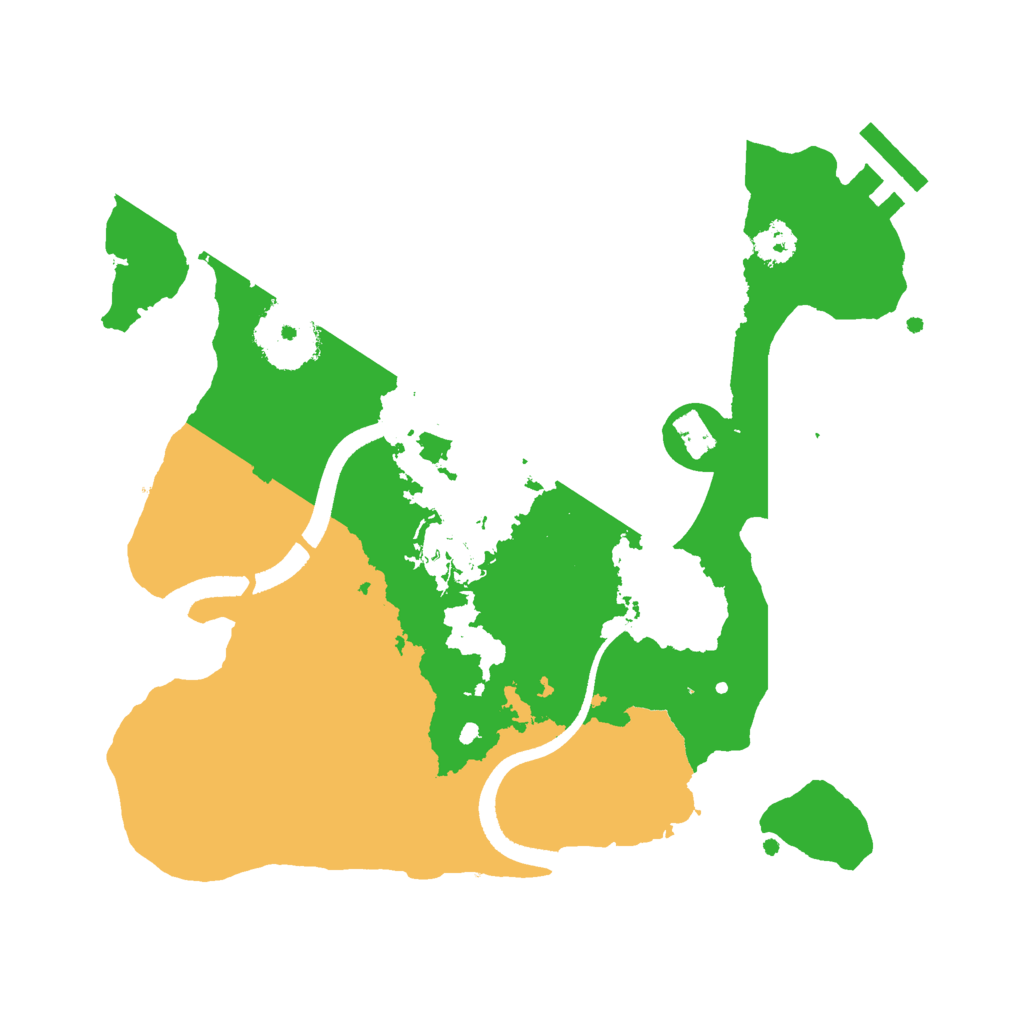 Biome Rust Map: Procedural Map, Size: 2500, Seed: 1958176396