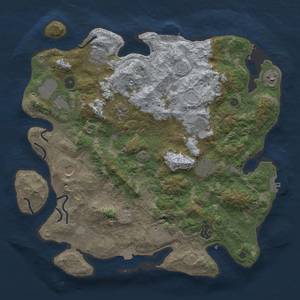 Thumbnail Rust Map: Procedural Map, Size: 4000, Seed: 253547228, 18 Monuments