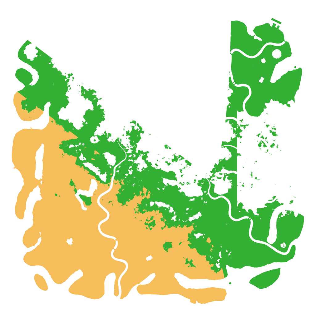 Biome Rust Map: Procedural Map, Size: 6000, Seed: 20475478