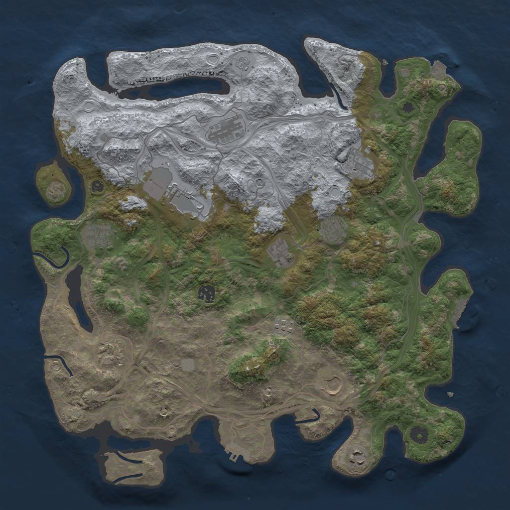 Rust Map: Procedural Map, Size: 4250, Seed: 1899399645, 19 Monuments