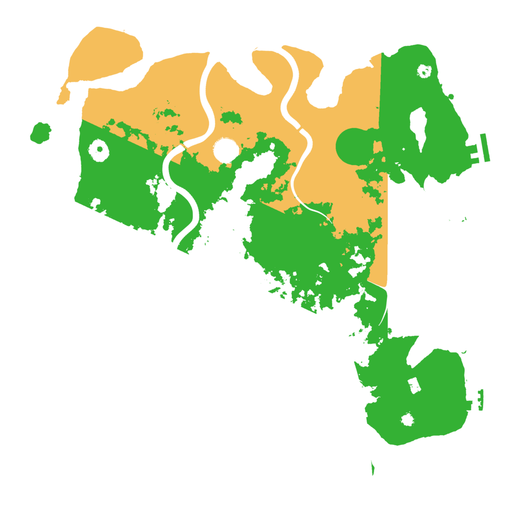Biome Rust Map: Procedural Map, Size: 3700, Seed: 541085232