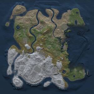 Thumbnail Rust Map: Procedural Map, Size: 3700, Seed: 541085232, 16 Monuments