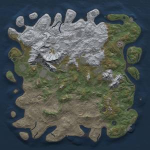 Thumbnail Rust Map: Procedural Map, Size: 5000, Seed: 2127295946, 19 Monuments