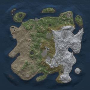 Thumbnail Rust Map: Procedural Map, Size: 3500, Seed: 990266, 16 Monuments