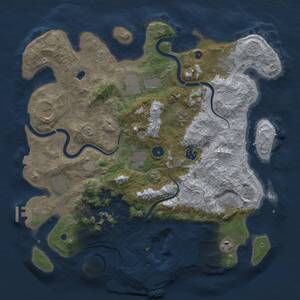 Thumbnail Rust Map: Procedural Map, Size: 4000, Seed: 1414716308, 16 Monuments