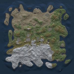 Thumbnail Rust Map: Procedural Map, Size: 4500, Seed: 769663913, 19 Monuments