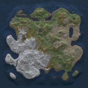 Thumbnail Rust Map: Procedural Map, Size: 3500, Seed: 20819562, 18 Monuments