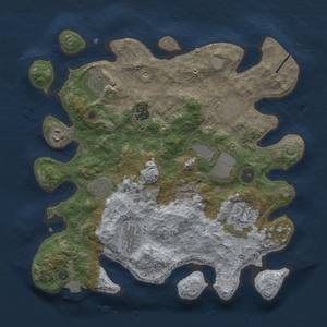 Thumbnail Rust Map: Procedural Map, Size: 3500, Seed: 1902356377, 14 Monuments