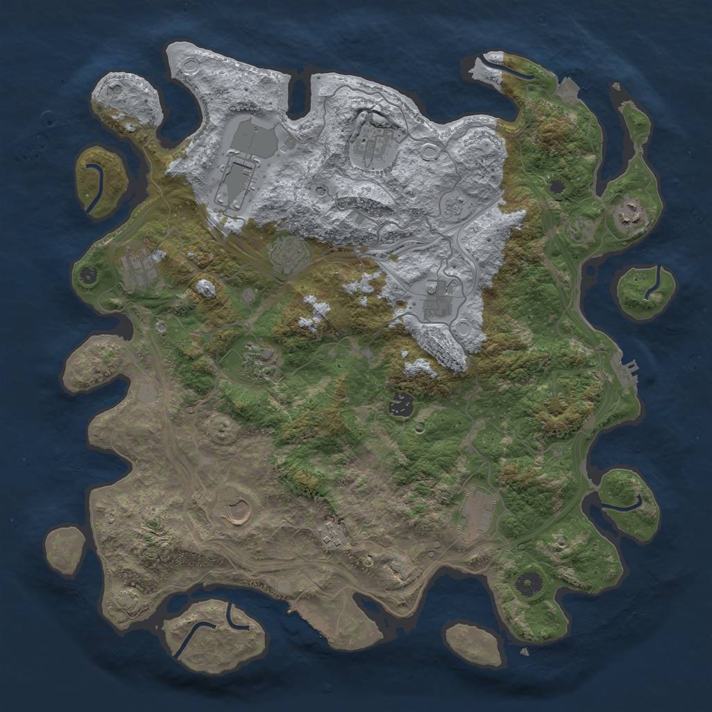 Rust Map: Procedural Map, Size: 4250, Seed: 1802226442, 19 Monuments