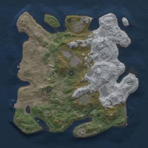 Thumbnail Rust Map: Procedural Map, Size: 3500, Seed: 1167511947, 17 Monuments