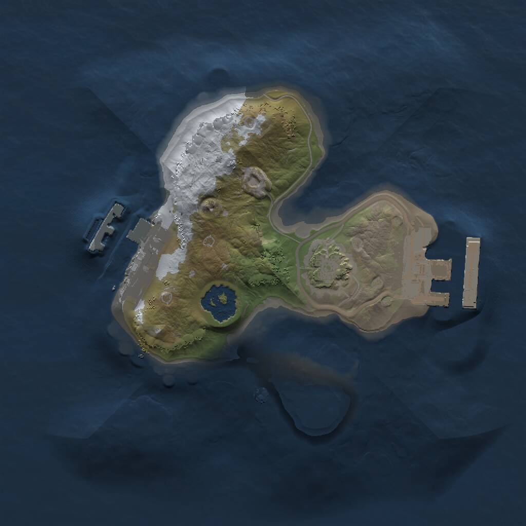 Rust Map: Procedural Map, Size: 1500, Seed: 24576854, 4 Monuments
