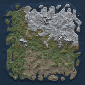 Thumbnail Rust Map: Procedural Map, Size: 6000, Seed: 860089984, 19 Monuments