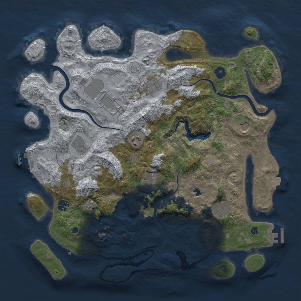 Rust Map: Procedural Map, Size: 4000, Seed: 1652224702, 15 Monuments
