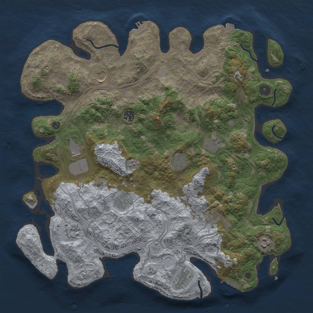 Rust Map: Procedural Map, Size: 4250, Seed: 111664, 19 Monuments