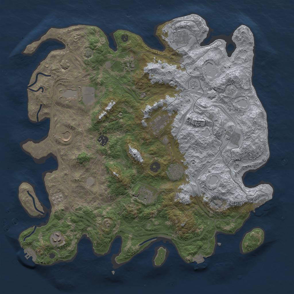 Rust Map: Procedural Map, Size: 4250, Seed: 75694, 19 Monuments