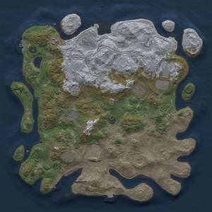 Thumbnail Rust Map: Procedural Map, Size: 4250, Seed: 4124, 19 Monuments