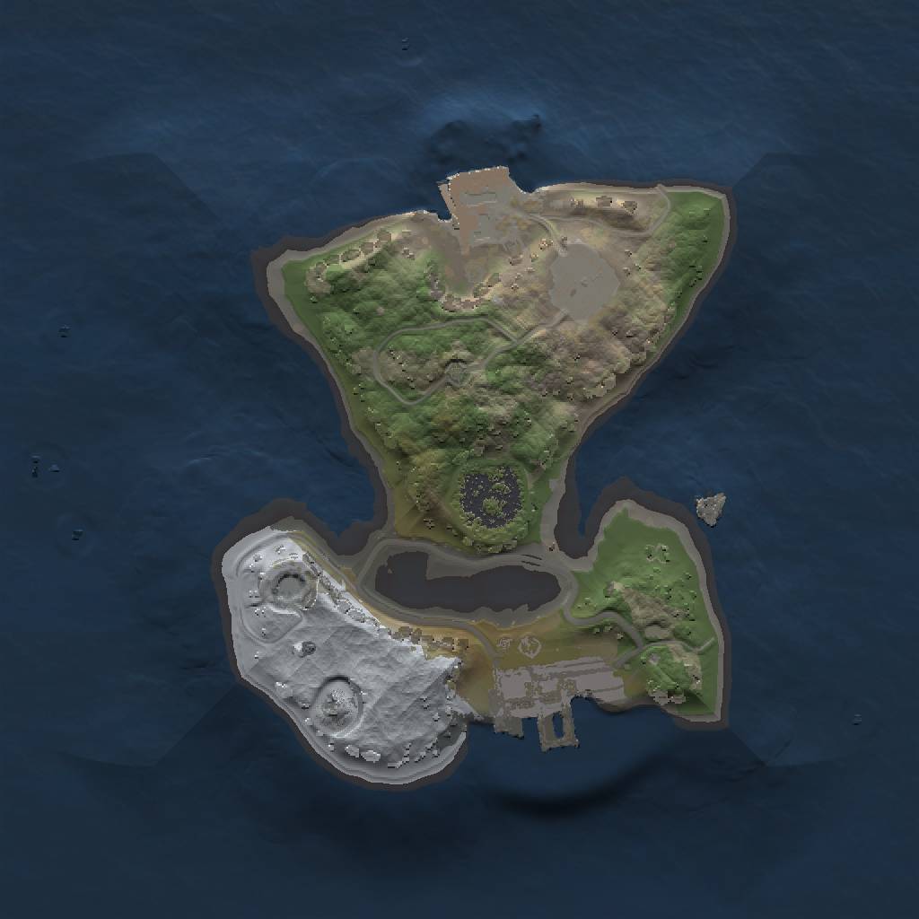 Rust Map: Procedural Map, Size: 1500, Seed: 1078625939, 4 Monuments