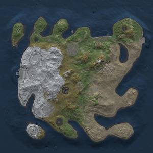 Thumbnail Rust Map: Procedural Map, Size: 3000, Seed: 829115937, 11 Monuments