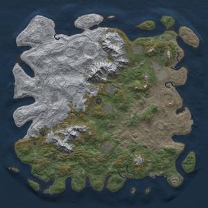 Thumbnail Rust Map: Procedural Map, Size: 5000, Seed: 28526, 19 Monuments