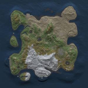 Thumbnail Rust Map: Procedural Map, Size: 3000, Seed: 1048921234, 11 Monuments