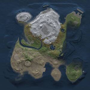 Thumbnail Rust Map: Procedural Map, Size: 2500, Seed: 549146502, 7 Monuments